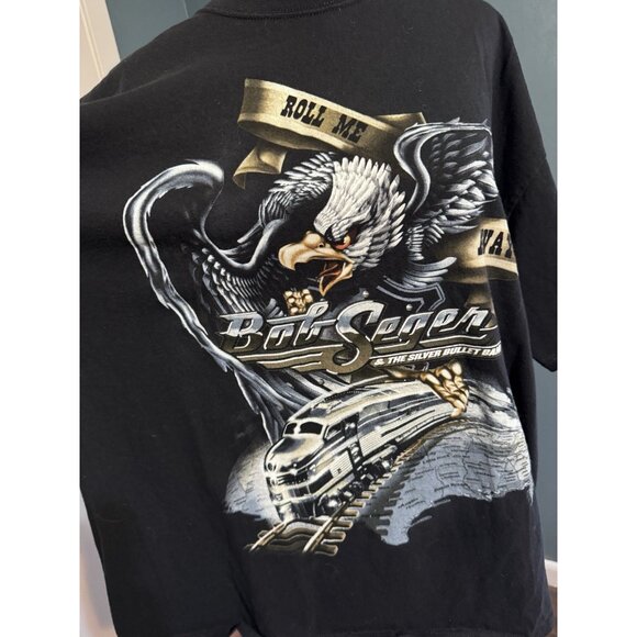 Bob Seger Roll Me Away Tour 2018-2019 Black Concert T-Shirt Size 2XL VGUC - Picture 3 of 7